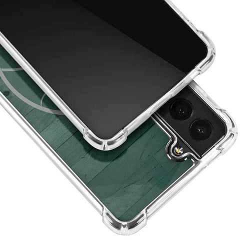 Michigan State University Basketball Courtside Galaxy S21 FE Clear Case
