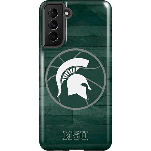 Michigan State University Basketball Courtside Galaxy S21 FE Pro Case