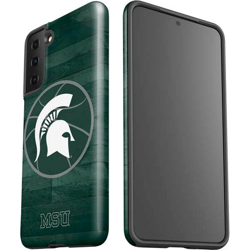 Michigan State University Basketball Courtside Galaxy S21 FE Pro Case
