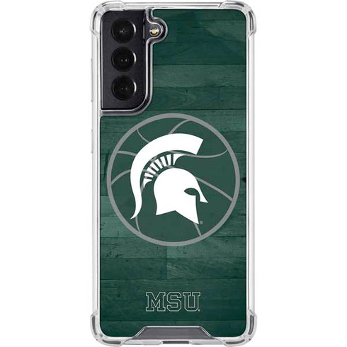 Michigan State University Basketball Courtside Galaxy S22 Clear Case