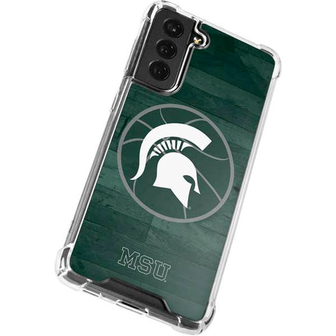 Michigan State University Basketball Courtside Galaxy S22 Clear Case