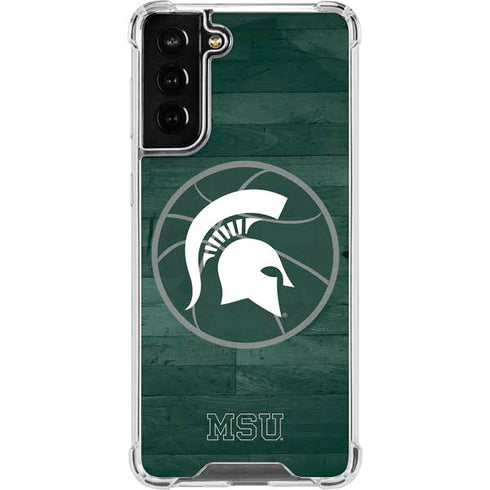 Michigan State University Basketball Courtside Galaxy S22 Plus Clear Case