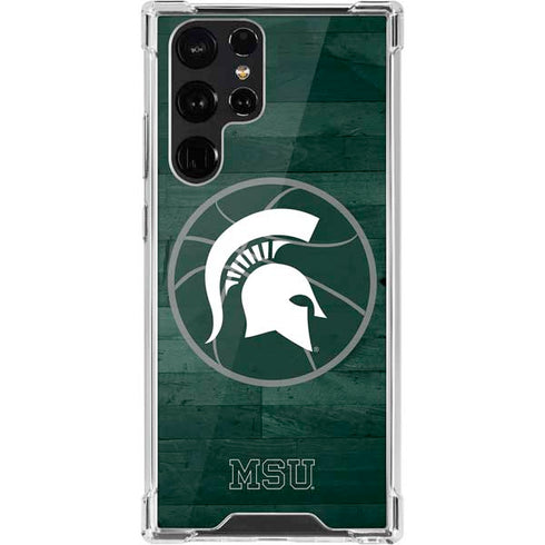 Michigan State University Basketball Courtside Galaxy S22 Ultra Clear Case