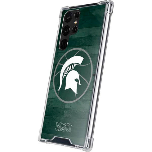 Michigan State University Basketball Courtside Galaxy S22 Ultra Clear Case