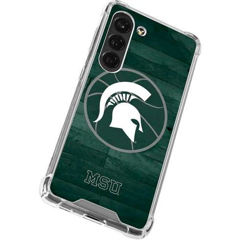 Michigan State University Basketball Courtside Galaxy S23 Clear Case