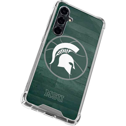 Michigan State University Basketball Courtside Galaxy S23 FE Clear Case