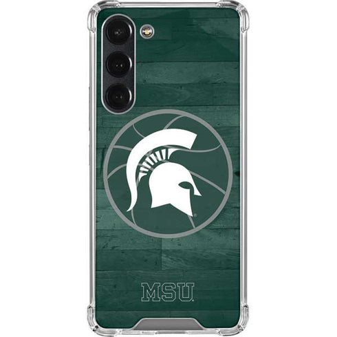 Michigan State University Basketball Courtside Galaxy S23 Plus Clear Case