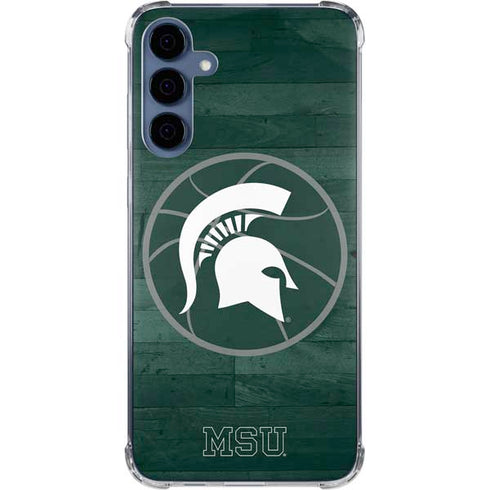 Michigan State University Basketball Courtside Galaxy S24 Clear Case