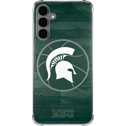 Michigan State University Basketball Courtside Galaxy S24 Plus Clear Case