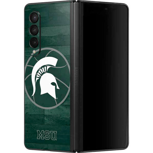 Michigan State University Basketball Courtside Galaxy Z Fold3 5G Skin