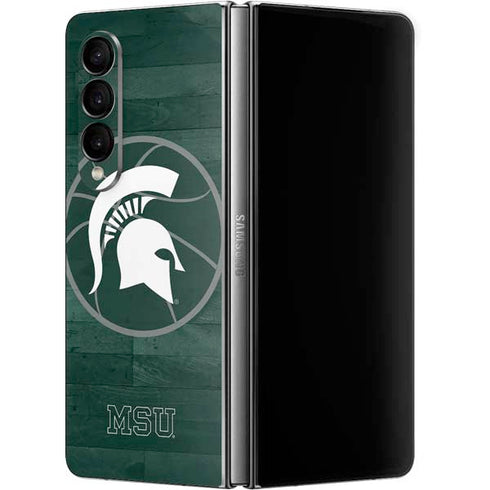 Michigan State University Basketball Courtside Galaxy Z Fold4 5G Skin