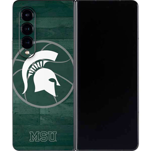 Michigan State University Basketball Courtside Galaxy Z Fold4 5G Skin