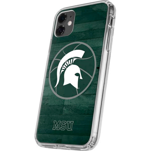 Michigan State University Basketball Courtside iPhone 11 Clear Case