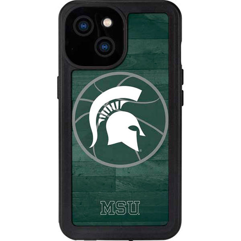 Michigan State University Basketball Courtside iPhone 13 Mini Waterproof Case