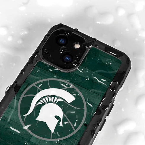 Michigan State University Basketball Courtside iPhone 13 Mini Waterproof Case