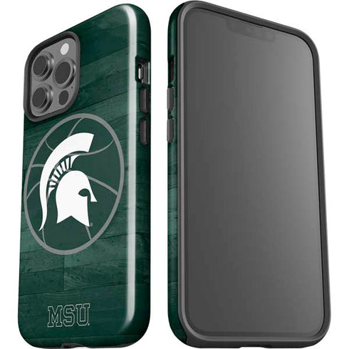 Michigan State University Basketball Courtside iPhone 13 Pro Max Impact Case