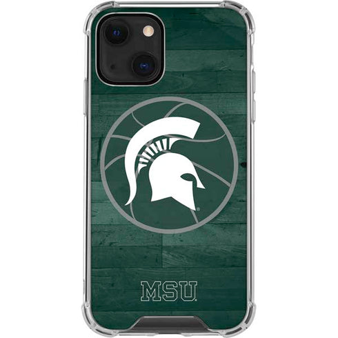 Michigan State University Basketball Courtside iPhone 14 Clear Case