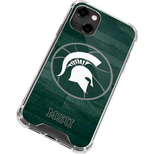 Michigan State University Basketball Courtside iPhone 14 Clear Case