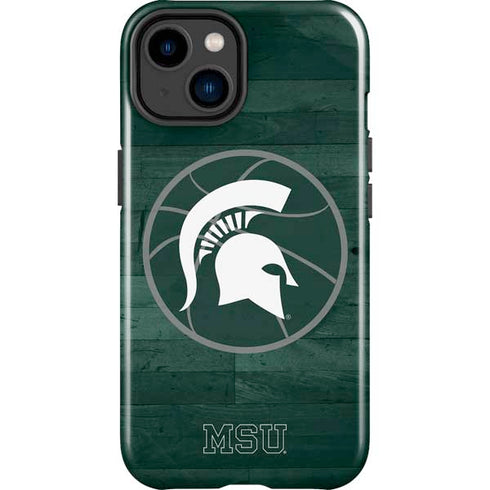 Michigan State University Basketball Courtside iPhone 14 Plus Impact Case