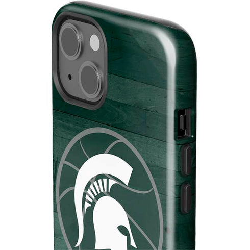 Michigan State University Basketball Courtside iPhone 15 Impact Case