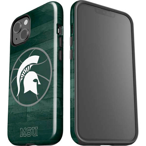 Michigan State University Basketball Courtside iPhone 15 Impact Case