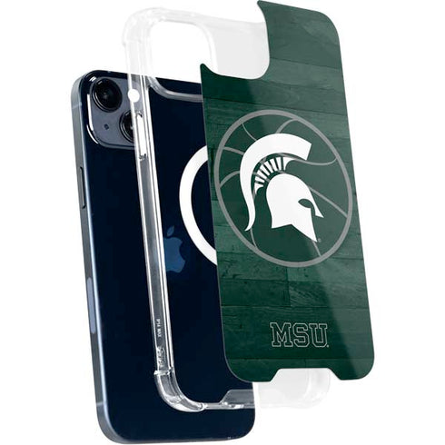 Michigan State University Basketball Courtside iPhone 15 Plus MagSafe Case