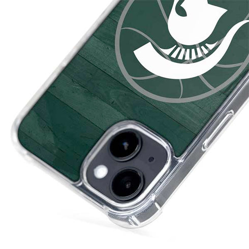 Michigan State University Basketball Courtside iPhone 15 Plus MagSafe Case