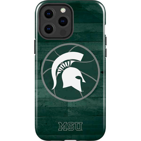 Michigan State University Basketball Courtside iPhone 14 Pro Max Impact Case
