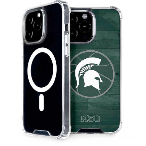 Michigan State University Basketball Courtside iPhone 15 Pro Max MagSafe Case