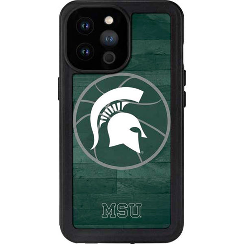 Michigan State University Basketball Courtside iPhone 14 Pro Max Waterproof Case