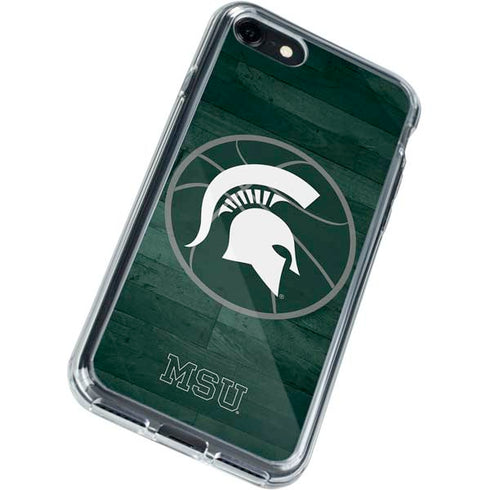 Michigan State University Basketball Courtside iPhone SE (2nd & 3rd Gen) Clear Case