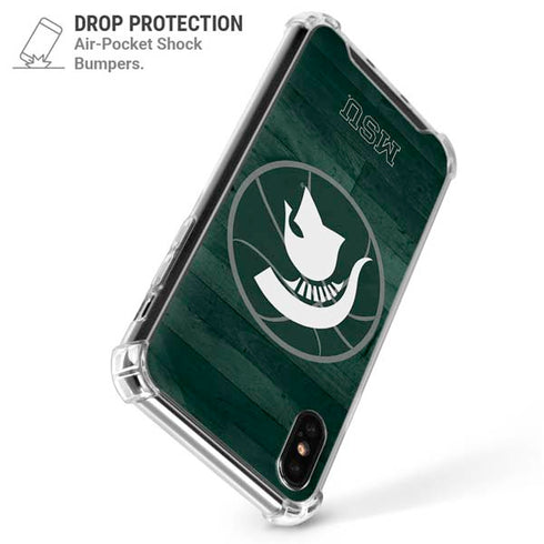 Michigan State University Basketball Courtside iPhone XS Max Clear Case