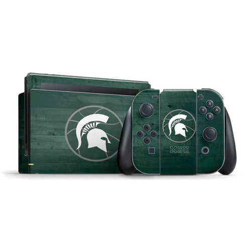 Michigan State University Basketball Courtside Nintendo Switch Bundle Skin