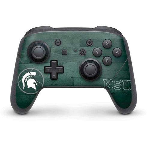 Michigan State University Basketball Courtside Nintendo Switch Pro Controller Skin