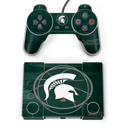 Michigan State University Basketball Courtside PlayStation Classic Bundle Skin