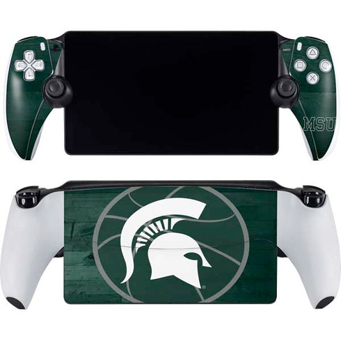 Michigan State University Basketball Courtside PlayStation Portal Remote Player Skin