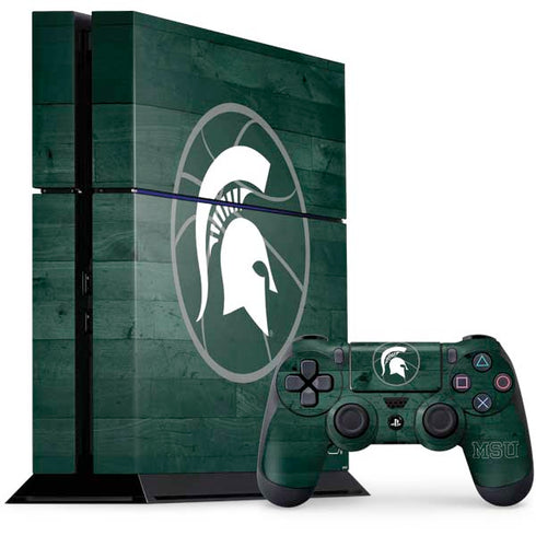Michigan State University Basketball Courtside PS4 Console and Controller Bundle Skin
