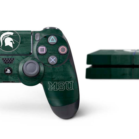 Michigan State University Basketball Courtside PS4 Console and Controller Bundle Skin