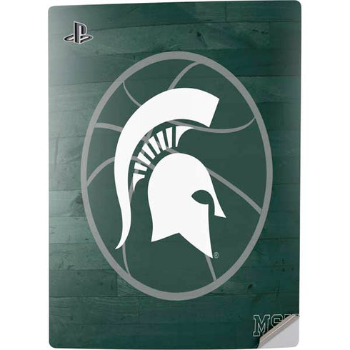 Michigan State University Basketball Courtside PS5 Digital Edition Console Skin