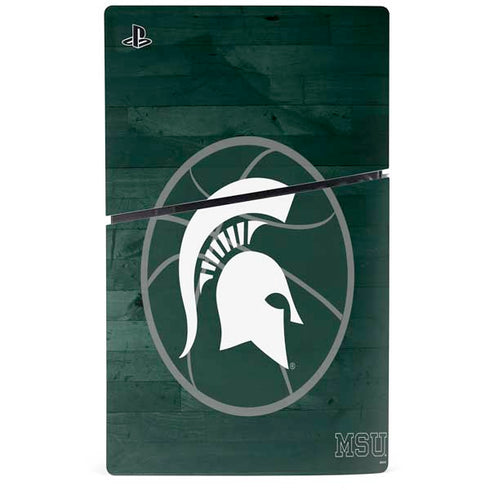 Michigan State University Basketball Courtside PS5 Slim Disk Bundle Skin