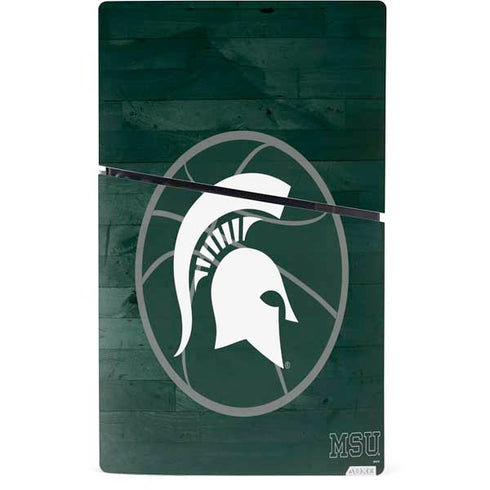 Michigan State University Basketball Courtside PS5 Slim Digital Edition Bundle Skin