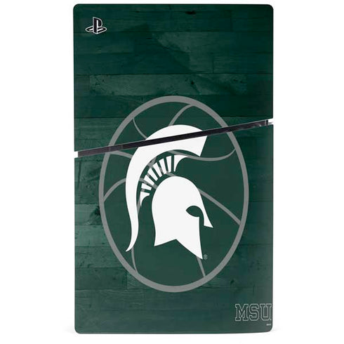 Michigan State University Basketball Courtside PS5 Slim Digital Edition Console Skin