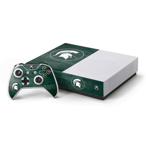 Michigan State University Basketball Courtside Xbox One S All-Digital Edition Bundle Skin