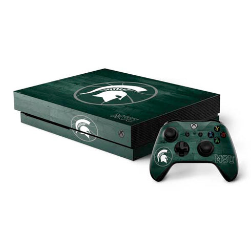 Michigan State University Basketball Courtside Xbox One X Bundle Skin