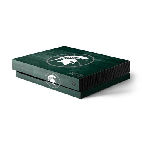 Michigan State University Basketball Courtside Xbox One X Console Skin