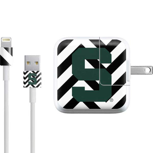 Michigan State University Spartans S Chevron iPad Charger (10W USB) Skin