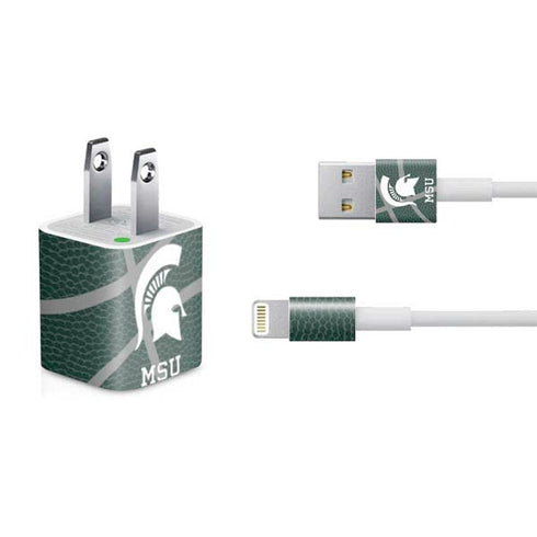 Michigan State University Green Basketball iPhone Charger (5W USB) Skin