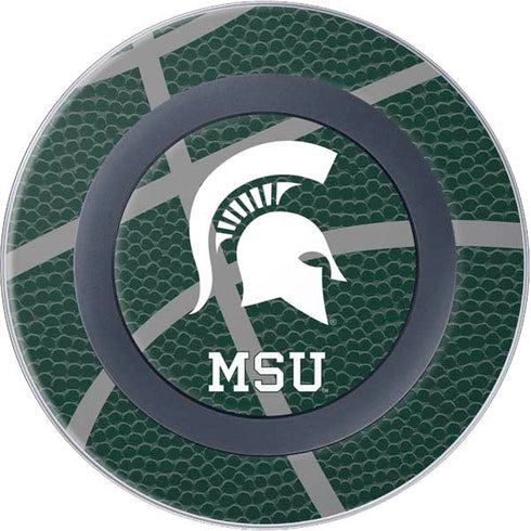 Michigan State University Green Basketball Wireless Charger Skin