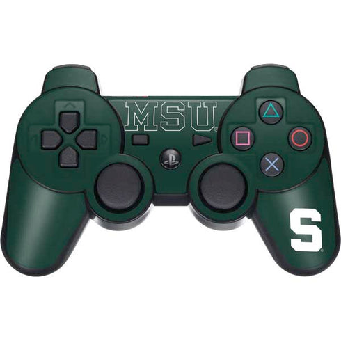 Michigan State University MSU Letters PS3 Dual Shock wireless controller Skin