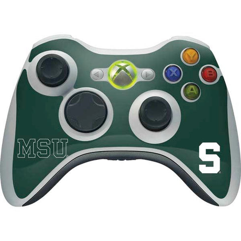 Michigan State University MSU Letters Xbox 360 Wireless Controller Skin